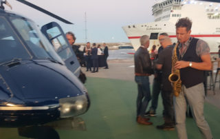 Evento de tarde realizado en helipuerto de Barcelona por SKYTOURBCN