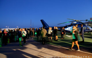 Evento de noche realizado en helipuerto de Barcelona por SKYTOURBCN